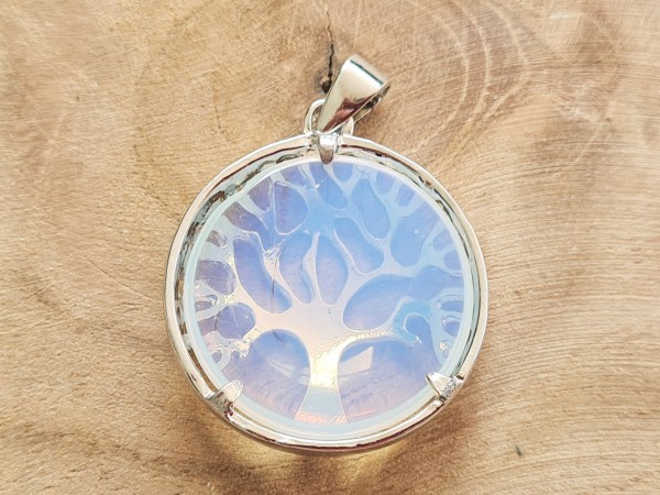 pendentif opaline et arbre de vie